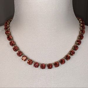 J. Crew crystal necklace - brushed gold